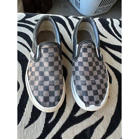 Kids Vans checkerboard slip on shoes, size 1.5 - Picture 1 of 6